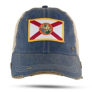 Florida State Flag patch trucker hat